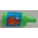 LEGO Medium Green Scala Bathroom Accessories Shampoo Bottle with Hand Lotion Sticker (6933)