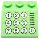 LEGO Vert moyen Pente 3 x 3 (25°) avec Number Keypad (4161)