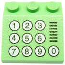 LEGO Medium Green Slope 3 x 3 (25°) with Number Keypad (4161 / 82243)