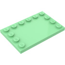 LEGO Mittelgrün Fliese 4 x 6 mit Noppen auf 3 Edges (6180)