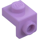 LEGO Medium lavendel Brakett 1 x 1 med 1 x 1 Plate Ned (36841)