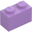 LEGO Medium lavendel Steen 1 x 2 met buis aan de onderzijde (3004 / 93792)