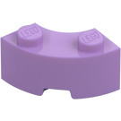 LEGO Medium lavendel Steen 2 x 2 Rond Hoek met nop inkeping en versterkte onderkant (85080)