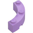 LEGO Medium lavendel Steen 4 x 4 Rond Hoek (Breed met 3 Noppen) (48092 / 72140)