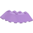 LEGO Medium Lavender Brick 6 x 6 Round (25°) Corner (95188)