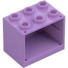 LEGO Mittlerer Lavendel Schrank 2 x 3 x 2 mit vertieften Noppen (92410)