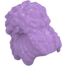 LEGO Medium lavendel Curly Hår med Stor High Bun (53126)