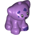 LEGO Mittlerer Lavendel Hund (Sitting) mit Dark Purple Spots (69901 / 72461)