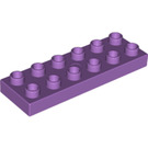 LEGO Lavande moyenne Duplo assiette 2 x 6 (98233)