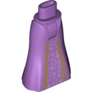 LEGO Medium Lavender Friends Hip with Long Skirt with Gold Trim and Lavender Lace (Thick Hinge) (15875 / 37812)