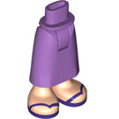 LEGO Medium Lavender Hip with Medium Skirt with Dark Purple Sandals (59794)