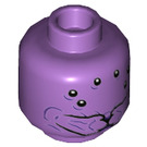 LEGO Medium Lavender Miek Plain Head (Recessed Solid Stud) (3626 / 80377)