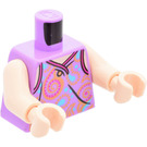 LEGO Medium Lavender Minifig Torso with Paisley Patterned Tank Top (76382)