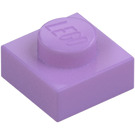 LEGO Medium lavendel Plade 1 x 1 (3024 / 30008)