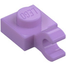 LEGO Medium Lavender Plate 1 x 1 with Horizontal Clip (Thick Open 'O' Clip) (52738 / 61252)