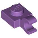LEGO Medium Lavender Plate 1 x 1 with Horizontal Clip (Thick Open 'O' Clip) (52738 / 61252)