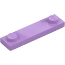 LEGO Medium lavendel Plade 1 x 4 med To knops med rille (41740)