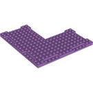 LEGO Medium Lavender Plate 16 x 16 x 0.7 Corner with Cutout (2612)