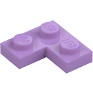 LEGO Medium lavendel Plade 2 x 2 Hjørne (2420)