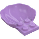 LEGO Medium Lavender Plate 2 x 2 with Half Shell (18970)