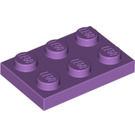 LEGO Lavande moyenne assiette 2 x 3 (3021)