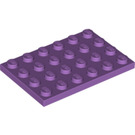 LEGO Lavande moyenne assiette 4 x 6 (3032)