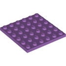 LEGO Medium lavendel Plaat 6 x 6 (3958)