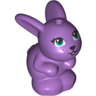 LEGO Mittlerer Lavendel Hase mit Türkisfarbene Augen (72584 / 77305)
