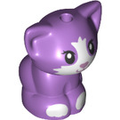 LEGO Lavande moyenne Sitting Chat (Petit) avec Purple Nose (72530 / 77304)