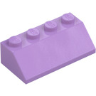 LEGO Medium Lavendel Backe 2 x 4 (45°) med grov yta (3037)