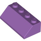 LEGO Lavande moyenne Pente 2 x 4 (45°) avec surface rugueuse (3037)