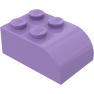 LEGO Lavande moyenne Pente Brique 2 x 3 avec Haut incurvé (6215)