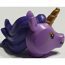 LEGO Medium Lavender Unicorn Head with Dark Purple Mane and Gold Horn