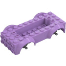 LEGO Medium Lavender Vehicle Base with Medium Stone Gray Wheel Holders (1813 / 12622)