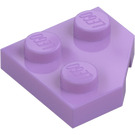 LEGO Medium lavendel Wig Plaat 2 x 2 Cut Hoek (26601)