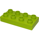 LEGO Medium limoen Duplo Plaat 2 x 4 (4538 / 40666)