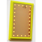 LEGO Medium limoen Mirror Basis / Notice Bord / Muur Paneel 6 x 10 met Mirror en Lights Sticker (6953)