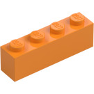 LEGO Medium Orange Brick 1 x 4 (3010 / 6146)