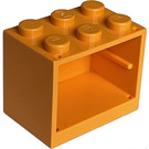 LEGO Mittleres Orange Schrank 2 x 3 x 2 mit festen Noppen (4532)