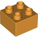 LEGO Medium Orange Duplo Brick 2 x 2 (3437 / 89461)