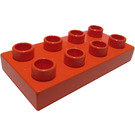 LEGO Orange moyen Duplo assiette 2 x 4 (4538 / 40666)