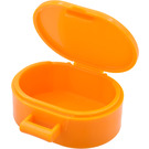LEGO Orange moyen Oval Case avec Manipuler (6203)
