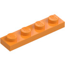 LEGO Středně oranžová Deska 1 x 4 (3710)