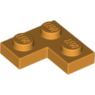 LEGO Orange moyen assiette 2 x 2 Coin (2420)