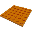 LEGO Orange moyen assiette 6 x 6 (3958)