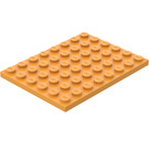 LEGO Medium Oranje Plaat 6 x 8 (3036)