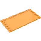 LEGO Medium Orange Tile 6 x 12 with Studs on 3 Edges (6178)