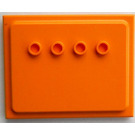 LEGO Medium Oranje Muur Plaat (6836)