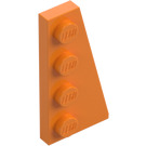 LEGO Medium oranje Wig Plaat 2 x 4 Vleugel Rechts (41769)