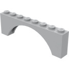 LEGO Medium Stone Gray Arch 1 x 8 x 2 Thick Top and Reinforced Underside (3308)